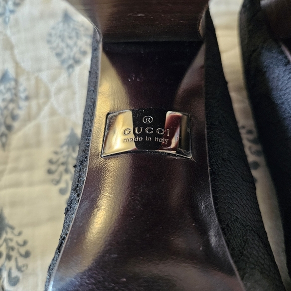 Gucci Black Lace Platform Heels Size 36 Italy Authentic RA Verified Designer - Picture 12 of 16